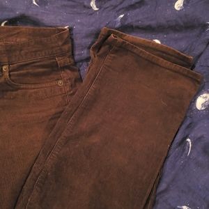 J crew brown boot cut cords